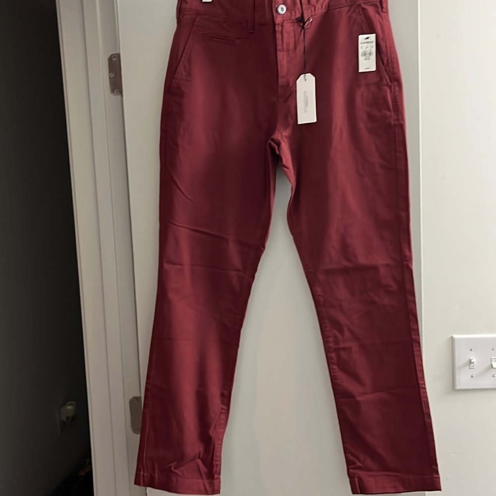 Express men suit pants, size 32/30!slim. Color rust. Brand new with tags.